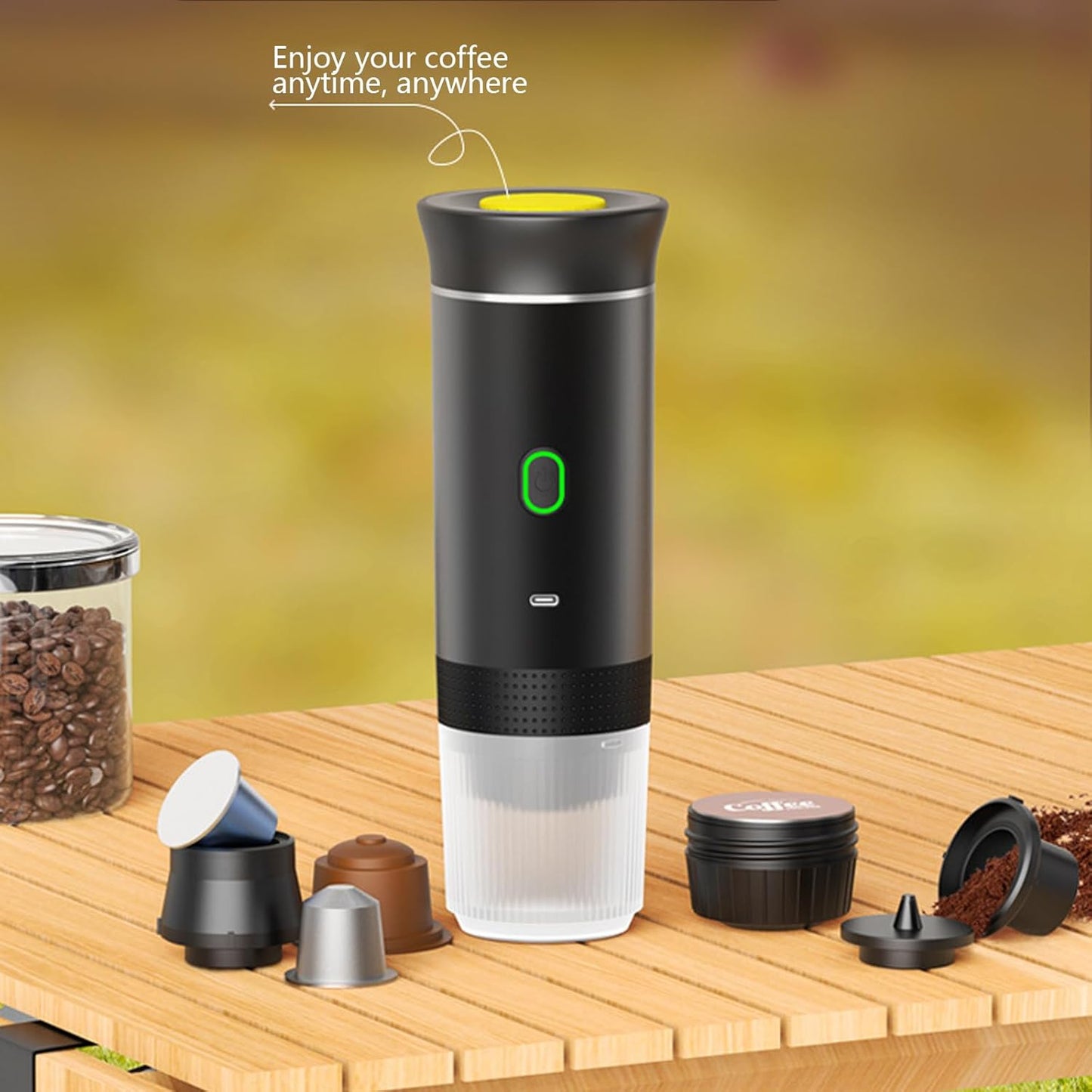 Portable 3-in-1 espresso maker with rechargeable battery – Raverno