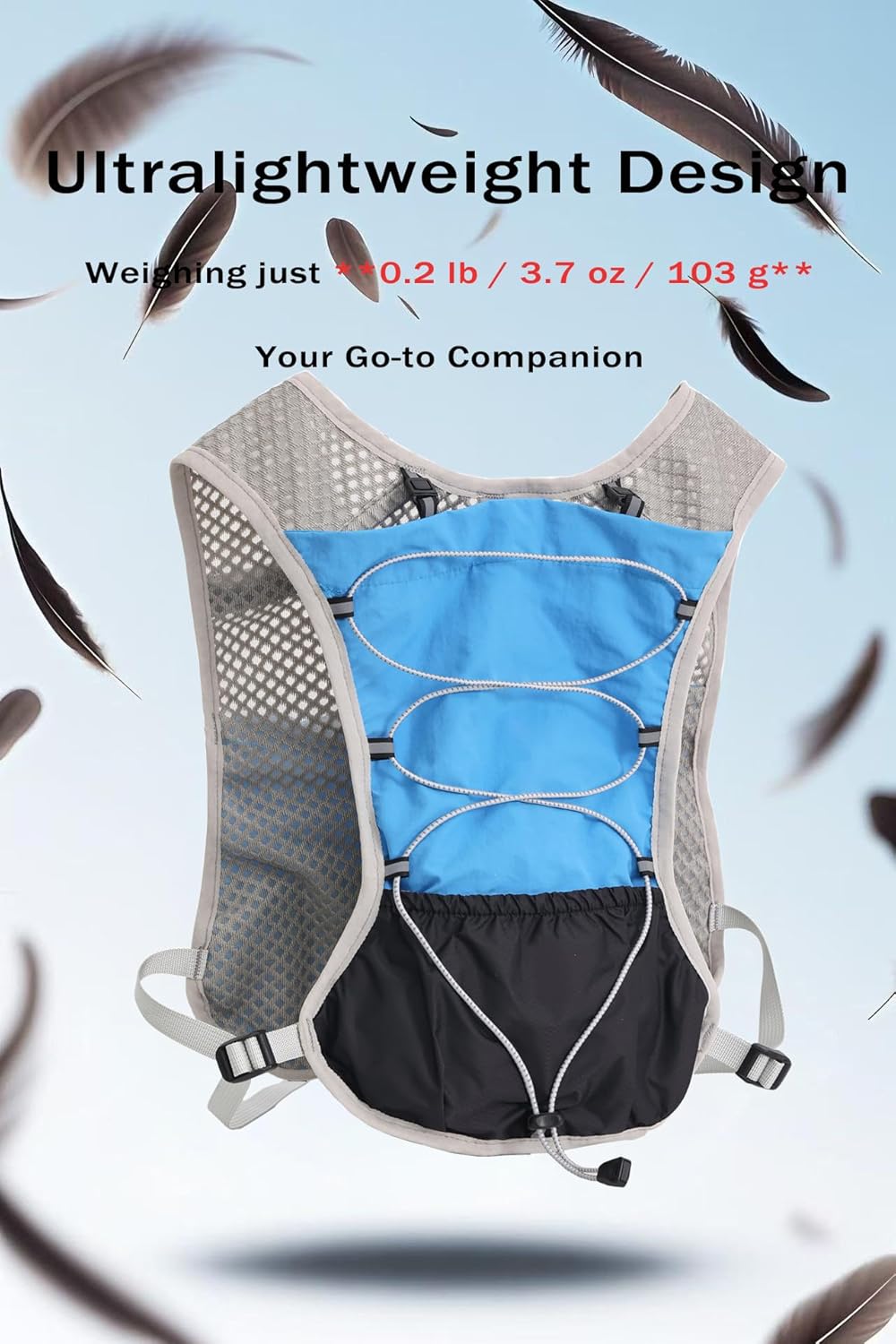 Ultralight running hydration vest with 2‑litre water bladder – Dravien