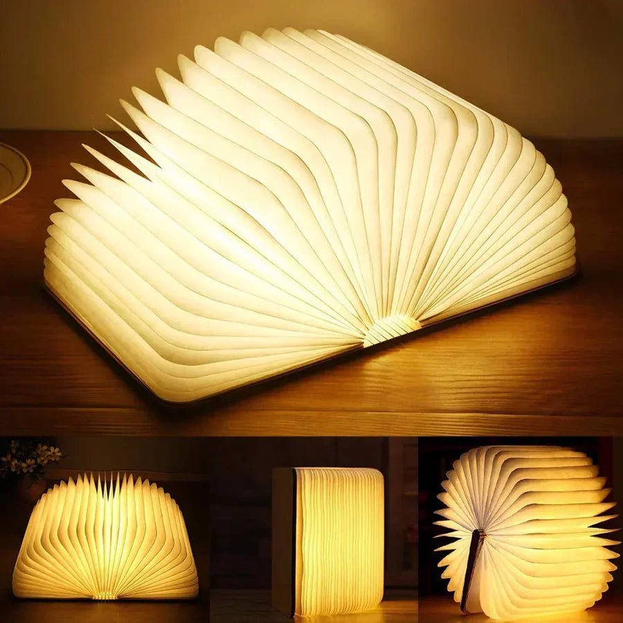 Folding Book Lamp with Warm LED Lighting - StoryGlow
