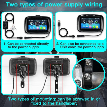 Portable motorcycle monitor with 5" (12.7 cm) IPS display – RideMate