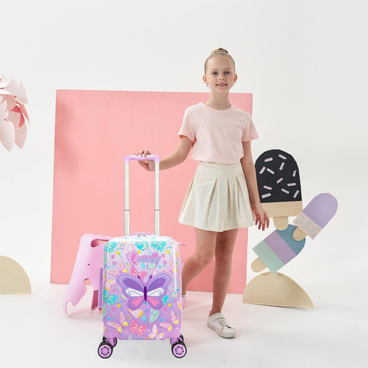 Kids' hard-shell cabin luggage set with spinner wheels – Game Day