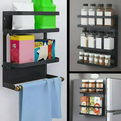 Magnetic fridge spice rack with kitchen roll holder – Oryden