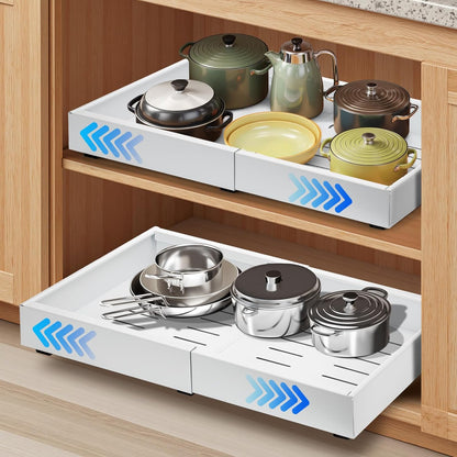 Pack of 2 extendable pull-out drawers for cupboards – StoreEase