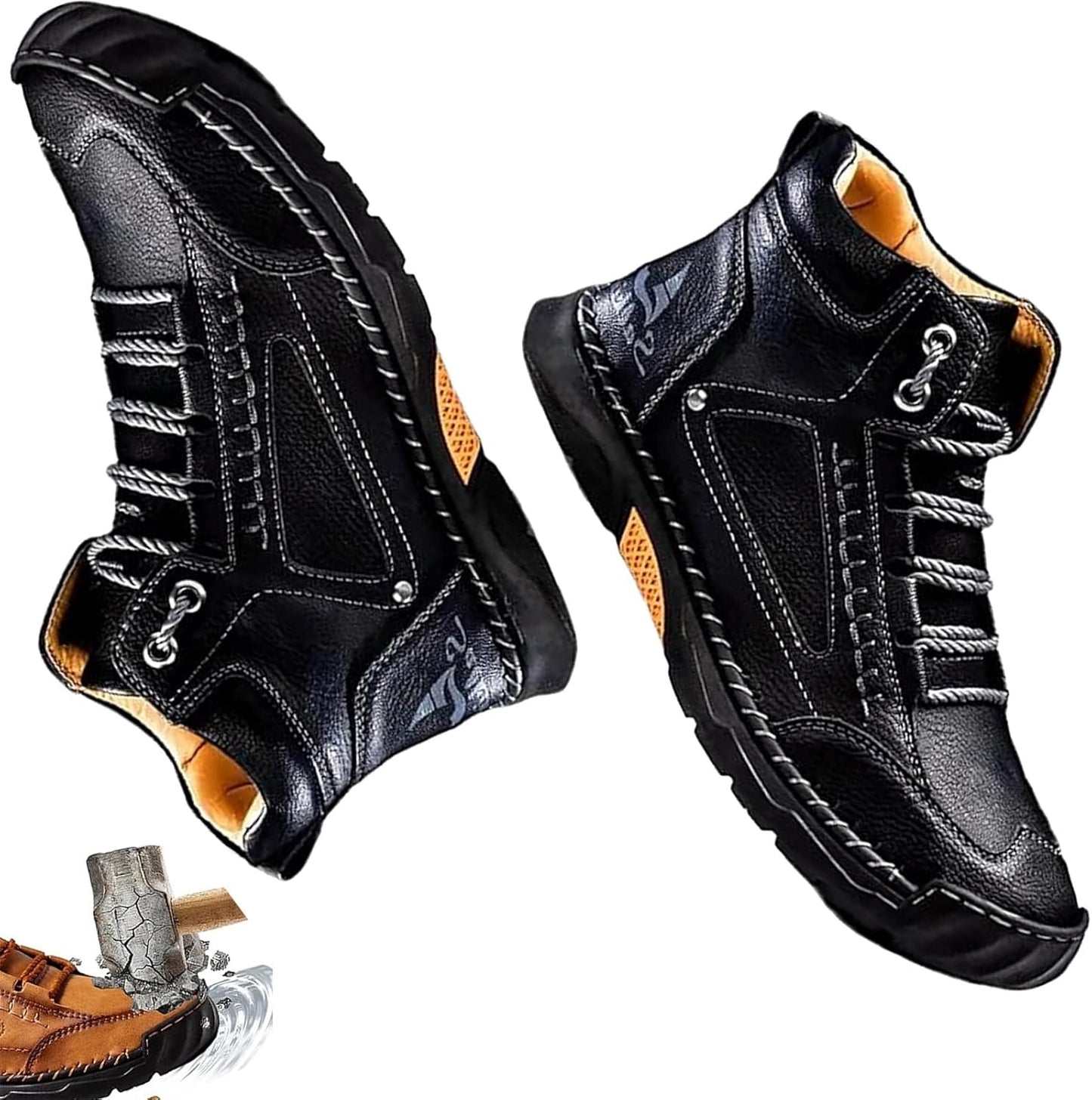 Handcrafted waterproof orthopaedic boots for men – arch support and non-slip soles – Renvar