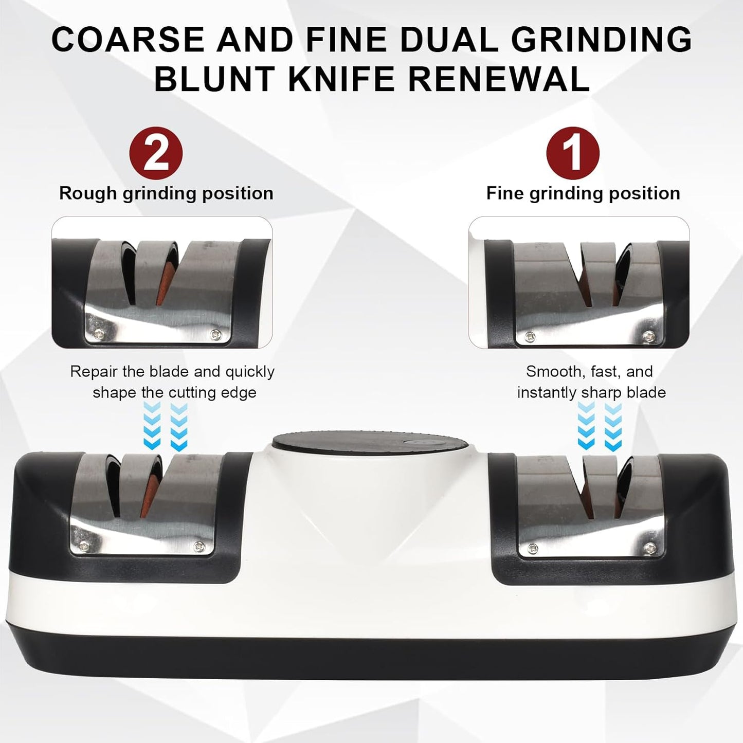 Electric knife sharpener with three speeds and LED display – EdgeMaster
