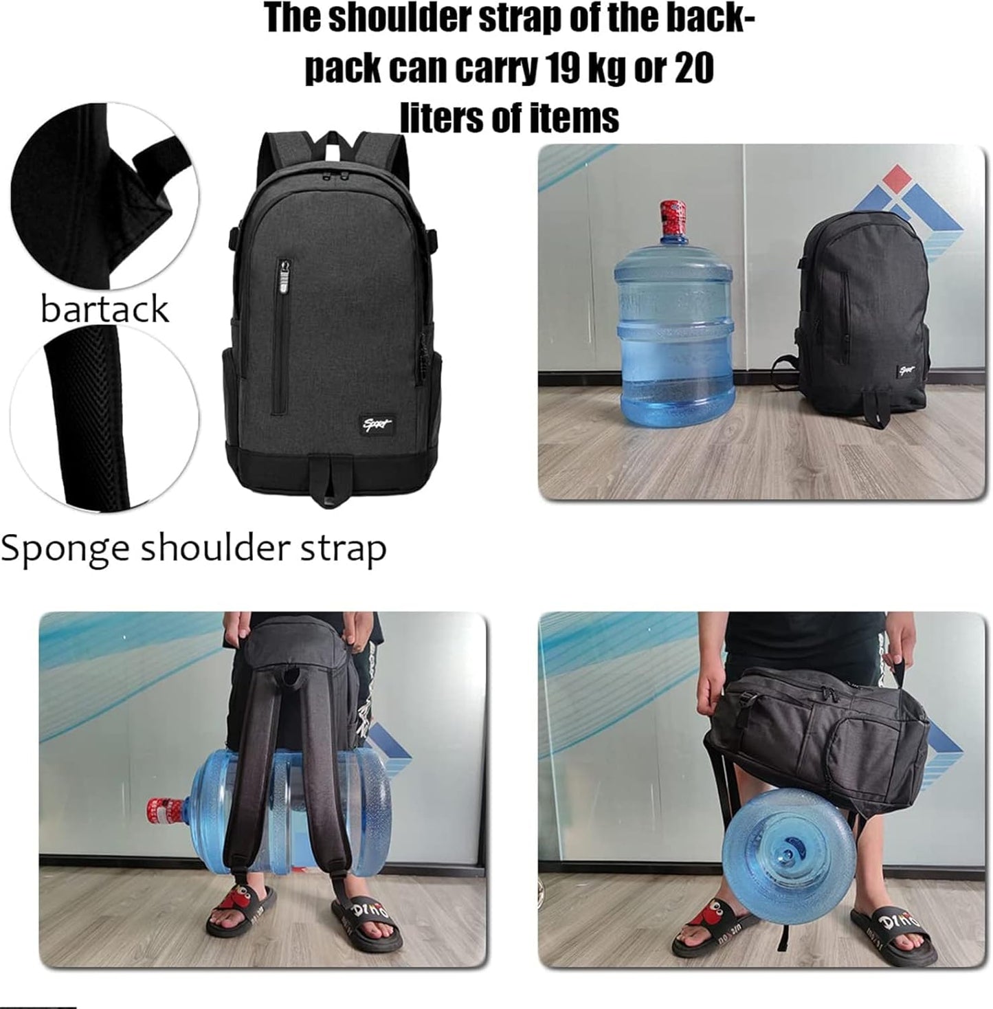 Dun 15.6" travel and work laptop rucksack with organiser compartments