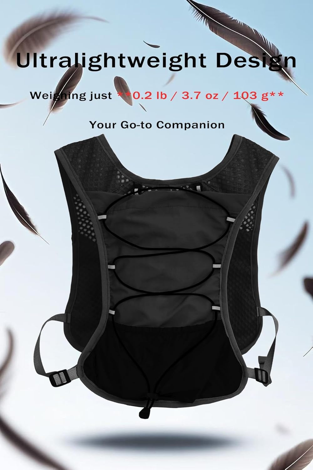 Ultralight running hydration vest with 2‑litre water bladder – Dravien