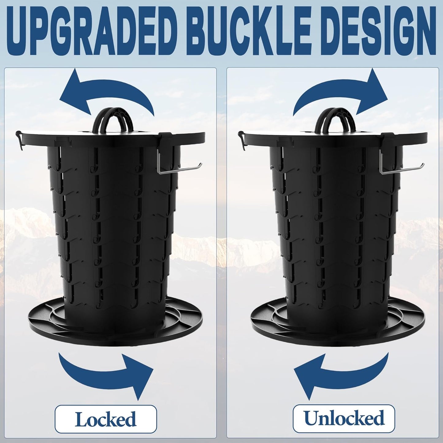 Portable toilet with adjustable height – CampMate