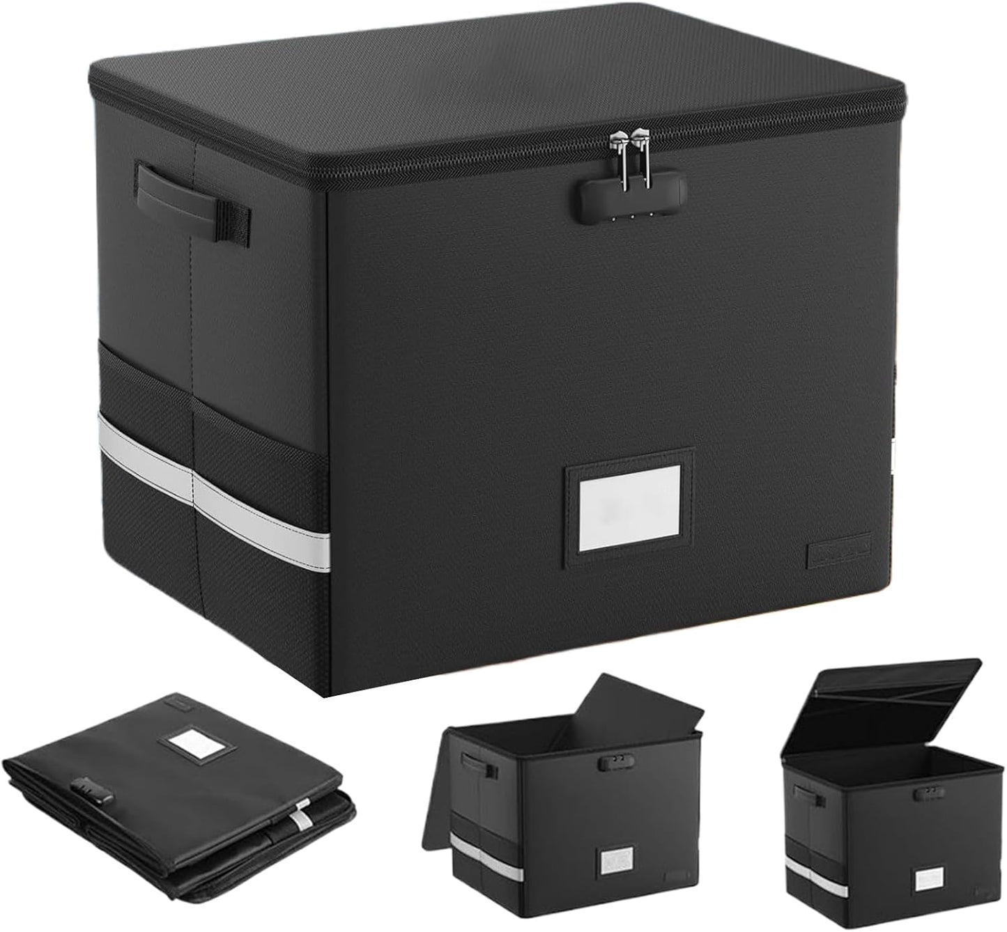 Fireproof storage case for vinyl records – waterproof organiser for 150+ 12-inch records – Arcion