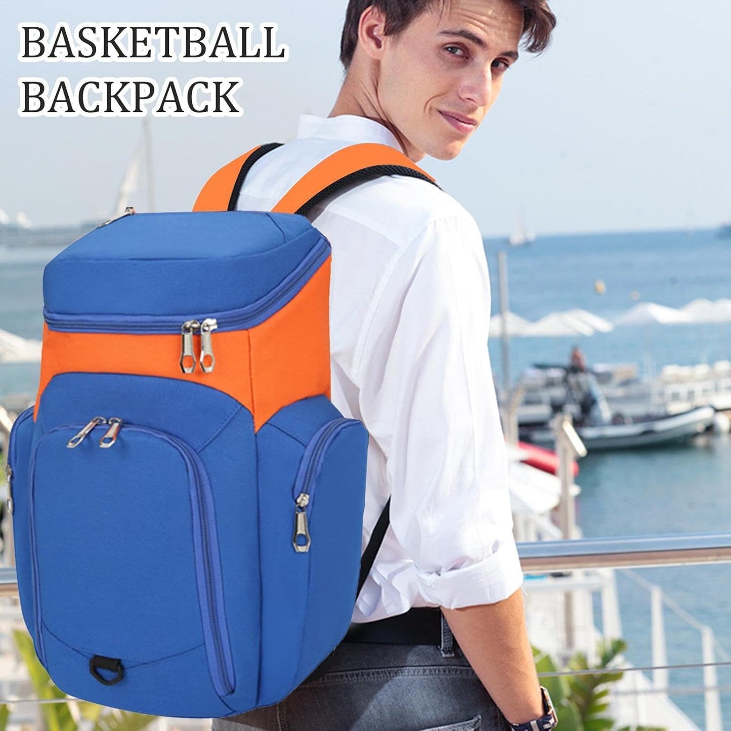 Basketball Backpack for Men – Large 30L Sports Bag with Waterproof Base – Draycor