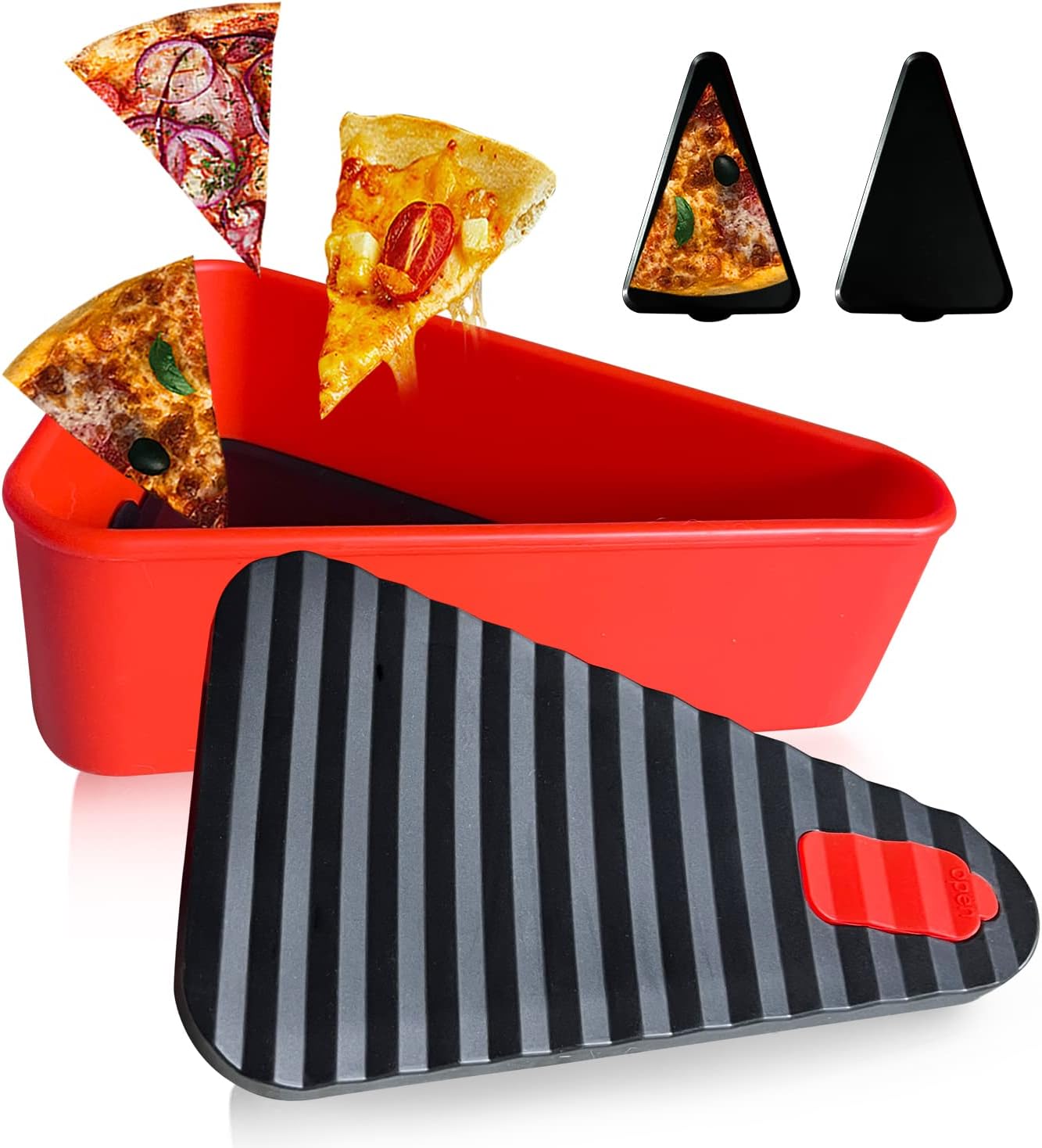 Reusable pizza storage container with 2 trays – SliceSafe (1+1 FREE)
