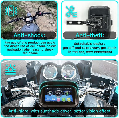 Portable motorcycle monitor with 5" (12.7 cm) IPS display – RideMate