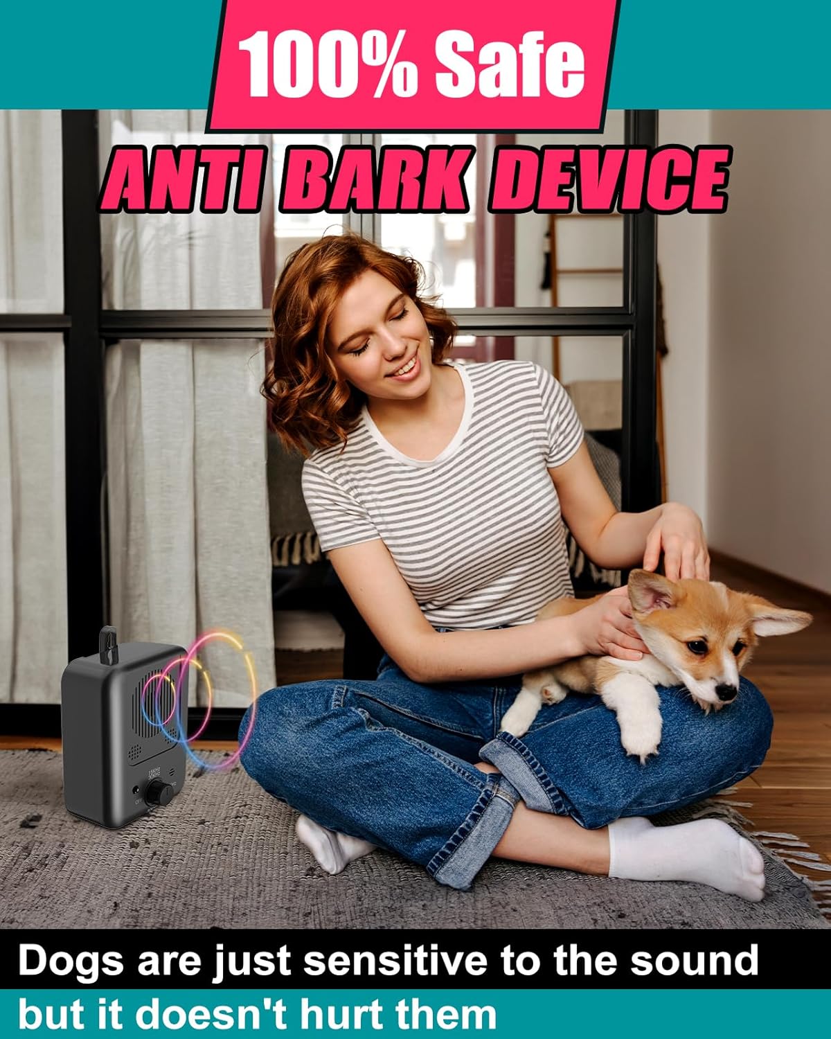 Rechargeable ultrasonic anti-bark device with a 15-metre range – Calvero