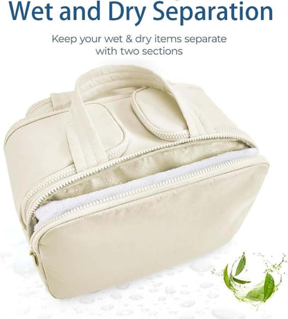 Travel cosmetic bag – Large waterproof toiletry and make-up organiser (4-in-1) – Selvane