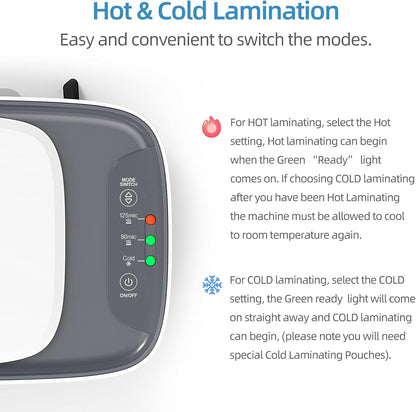 A3 desktop laminator set with hot and cold modes and 6-in-1 functions – Lexaro