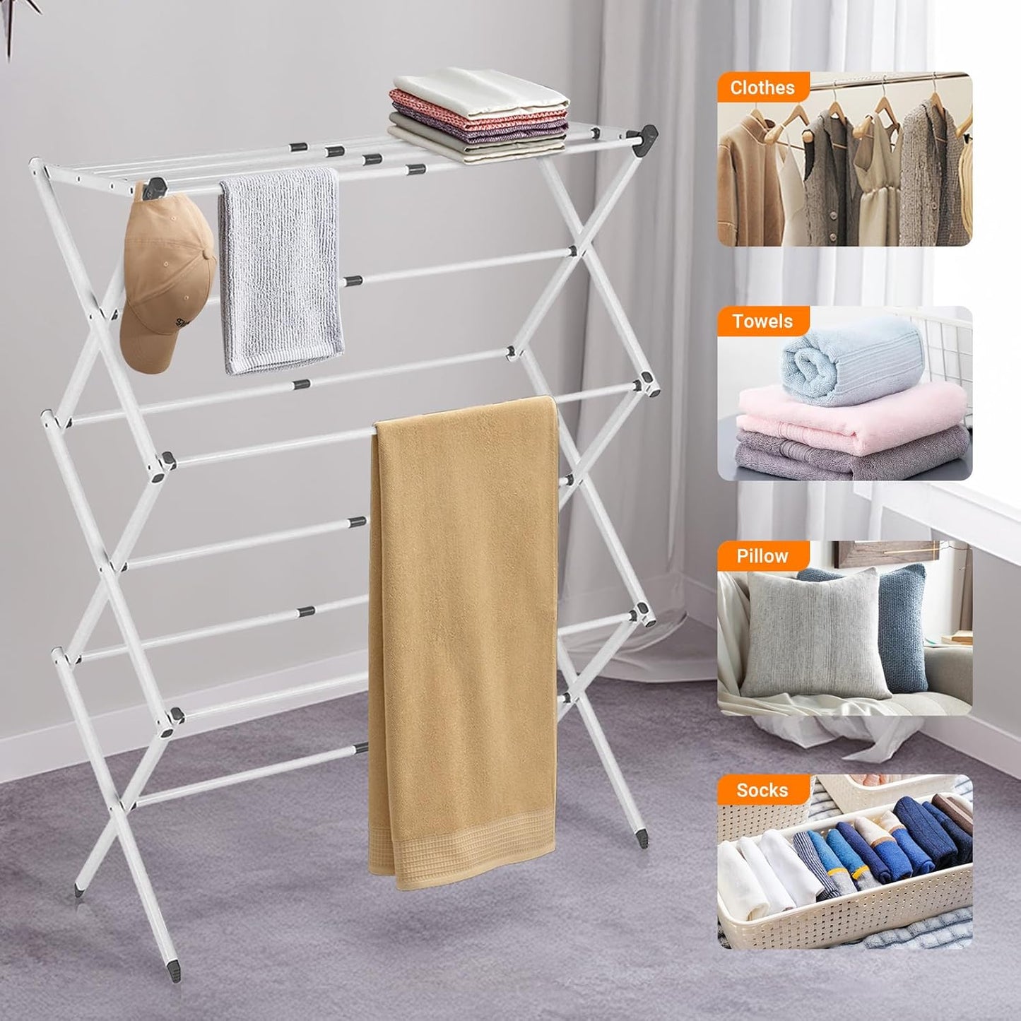 3-tier foldable clothes airer – DryMate