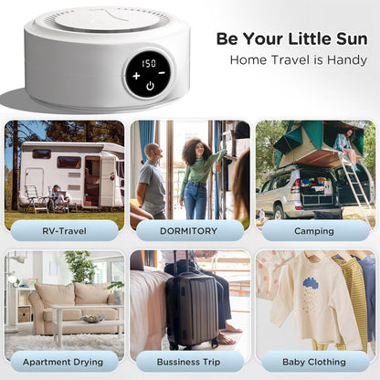 Portable clothes dryer with foldable bag for small spaces