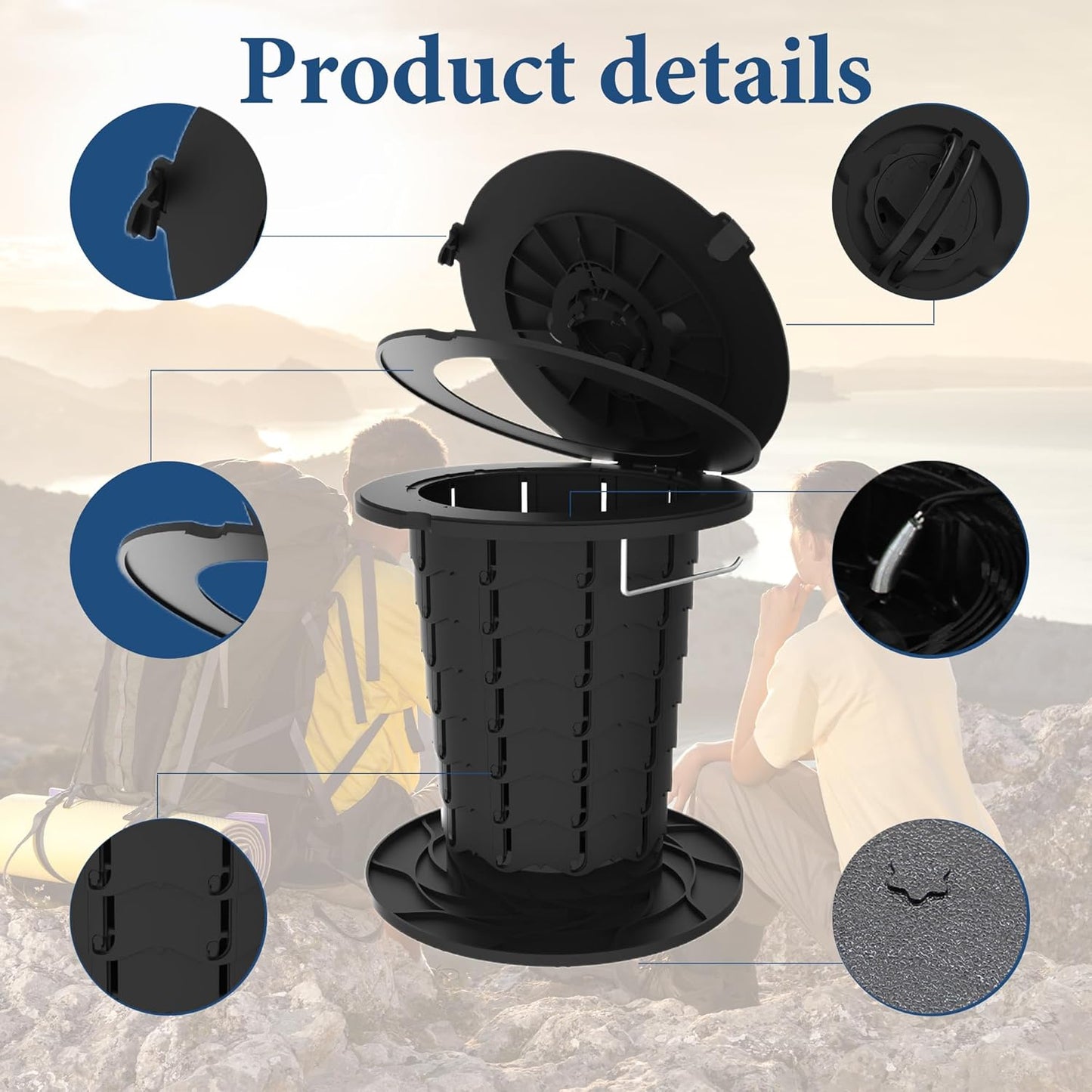 Portable toilet with adjustable height – CampMate