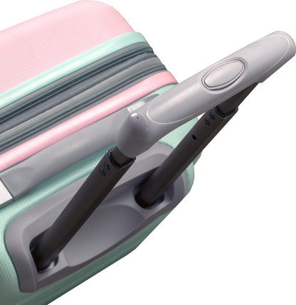Lightweight expandable hard-shell suitcases with twin spinner wheels