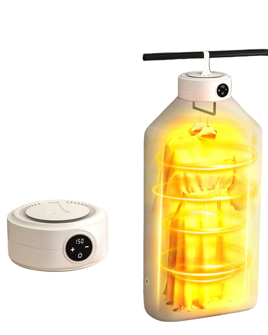 Portable clothes dryer with foldable bag for small spaces