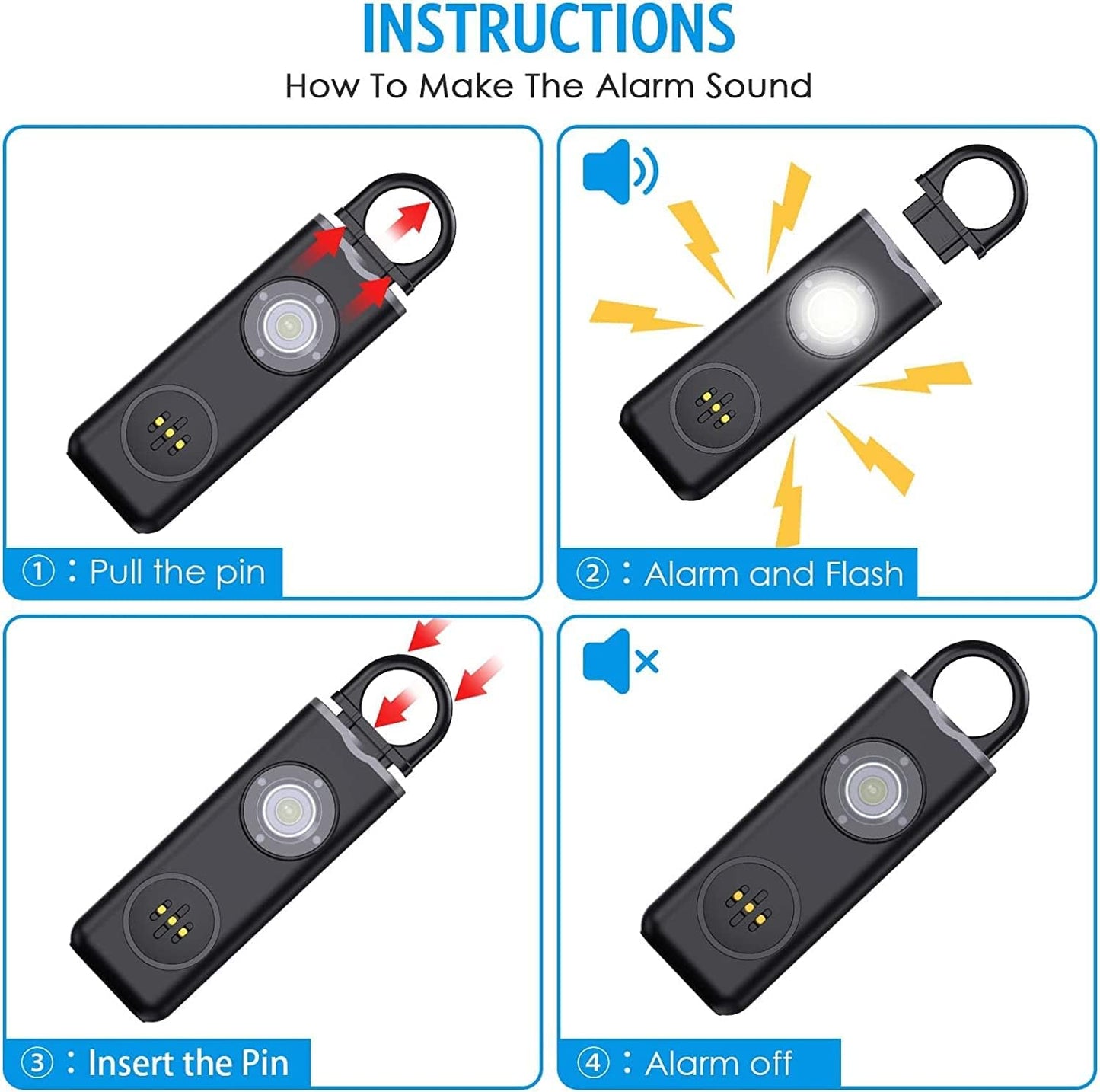Personal alarm keyring 1+1 FREE – Veyora