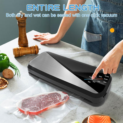 6-in-1 vacuum sealer with 80 kPa suction power and 30 cm sealing strip – Fresvyn