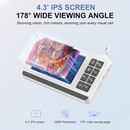 Ear-cleaning otoscope with 3.9 mm camera and 4.3-inch HD screen – Claryon