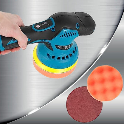Cordless car polisher with dual batteries and 8-speed control – Torvex