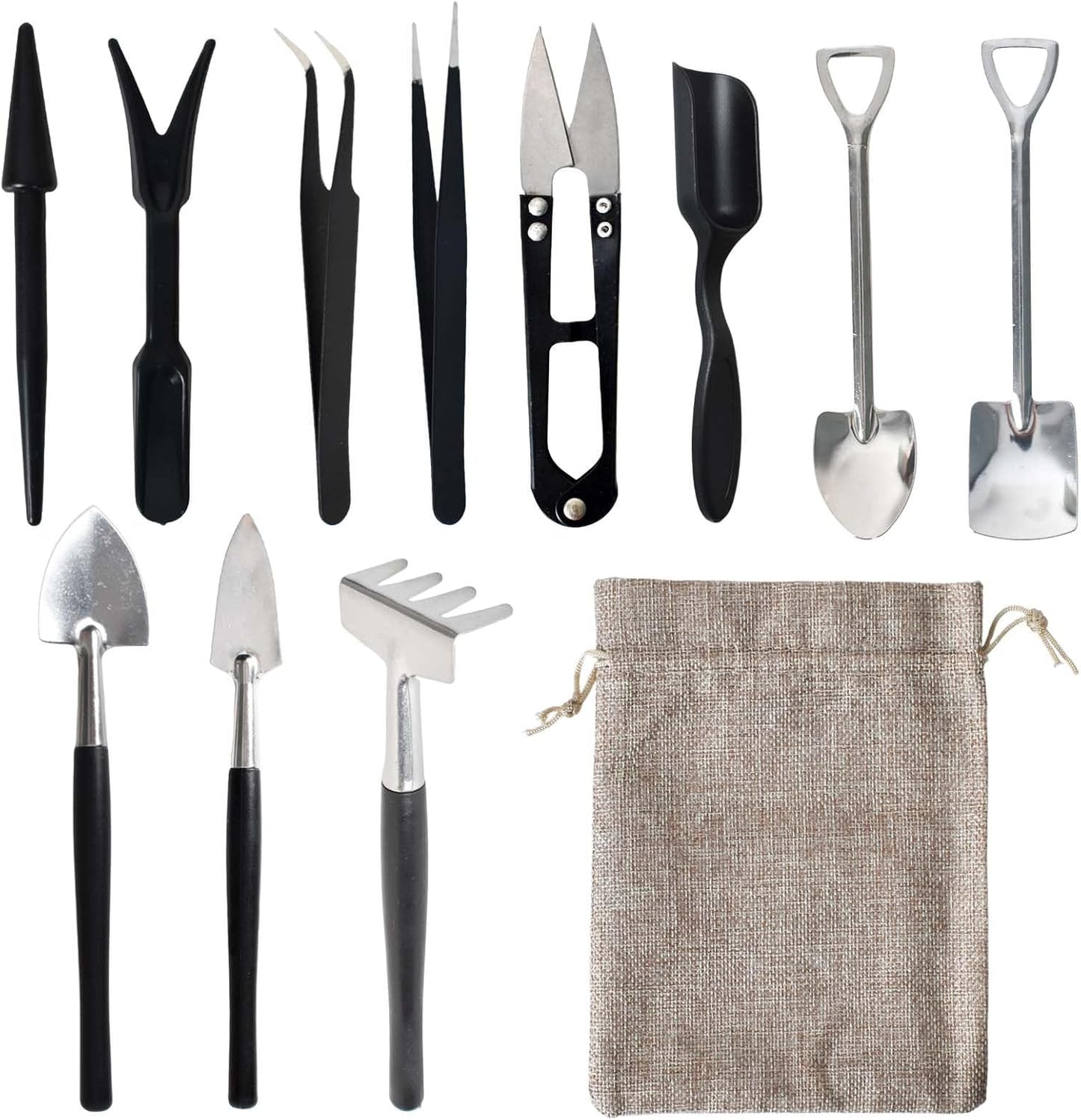 12-in-1 succulent tool set with storage bag for indoor gardening