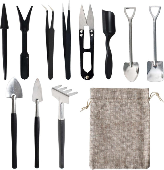 12-in-1 succulent tool set with storage bag for indoor gardening