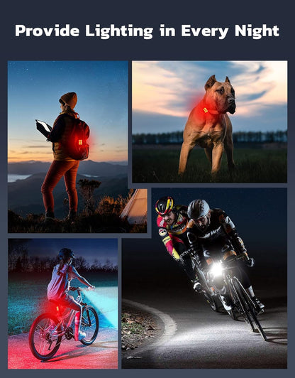Ultra-slim USB-rechargeable bicycle light set with 4+6 modes – SlimBeam