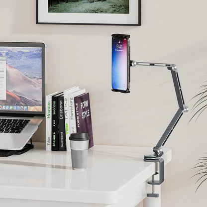 Adjustable aluminium tablet stand with 360° rotation – Movaro