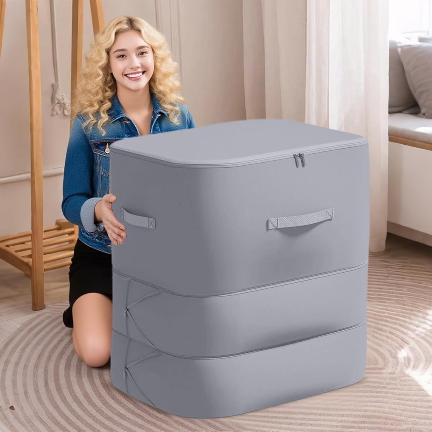 Large dustproof duvet storage bag with self-compression – Corvina