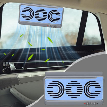 Solar Car Window Fan – Dual Duct Ventilation, Exhaust and Cooling Accessory – Aurovent