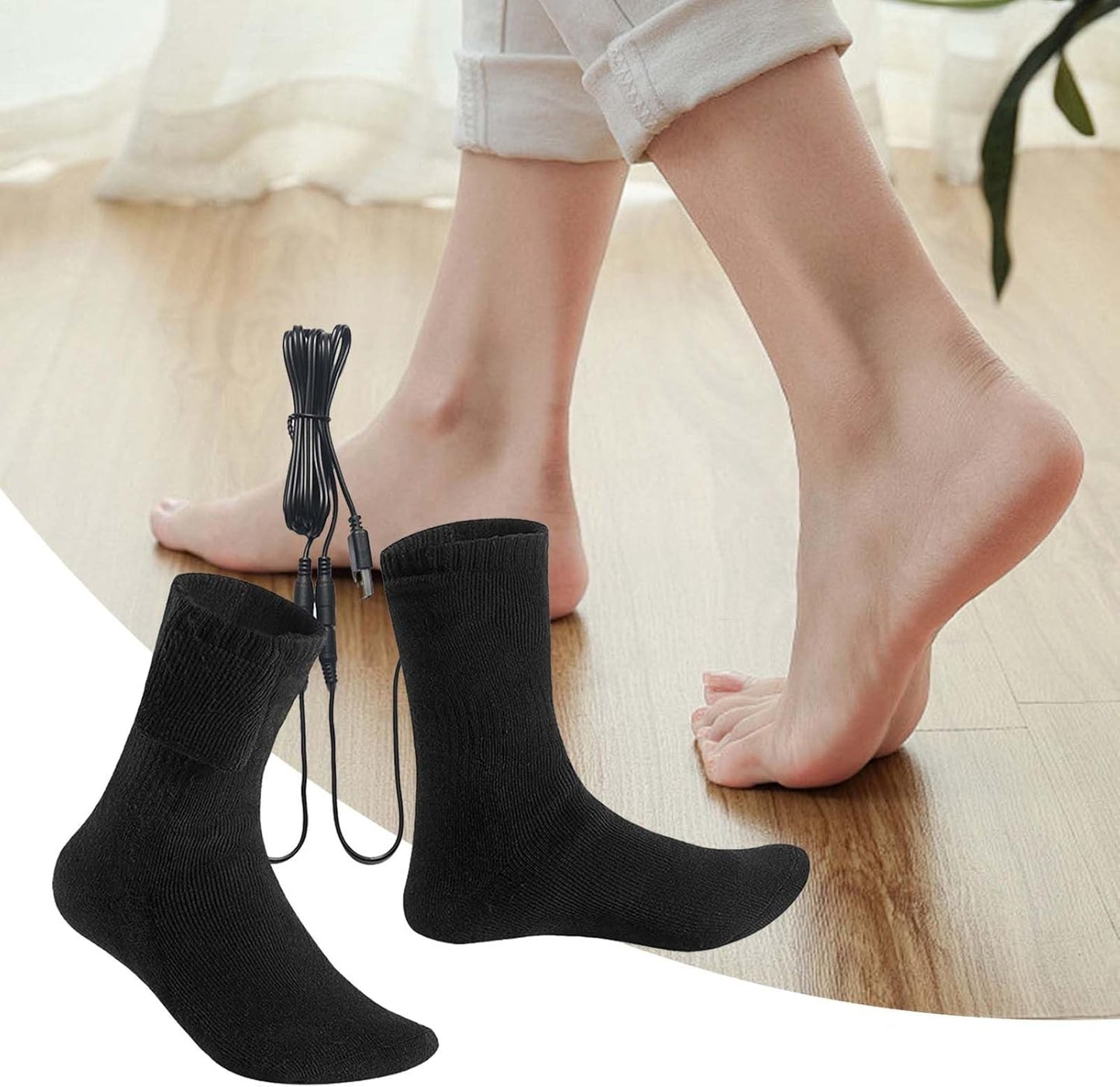 USB-heated socks for cold weather – buy one, get one free – Jorven