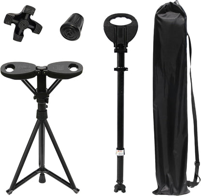 Folding walking stick with seat – StepMate