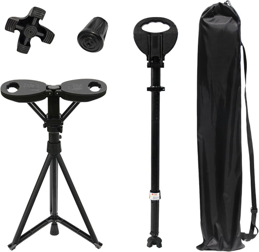 Folding walking stick with seat – StepMate