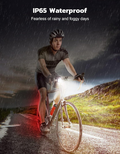 Ultra-slim USB-rechargeable bicycle light set with 4+6 modes – SlimBeam
