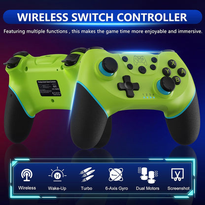 Wireless Switch controller with Hall-effect joysticks and turbo function – Nexora