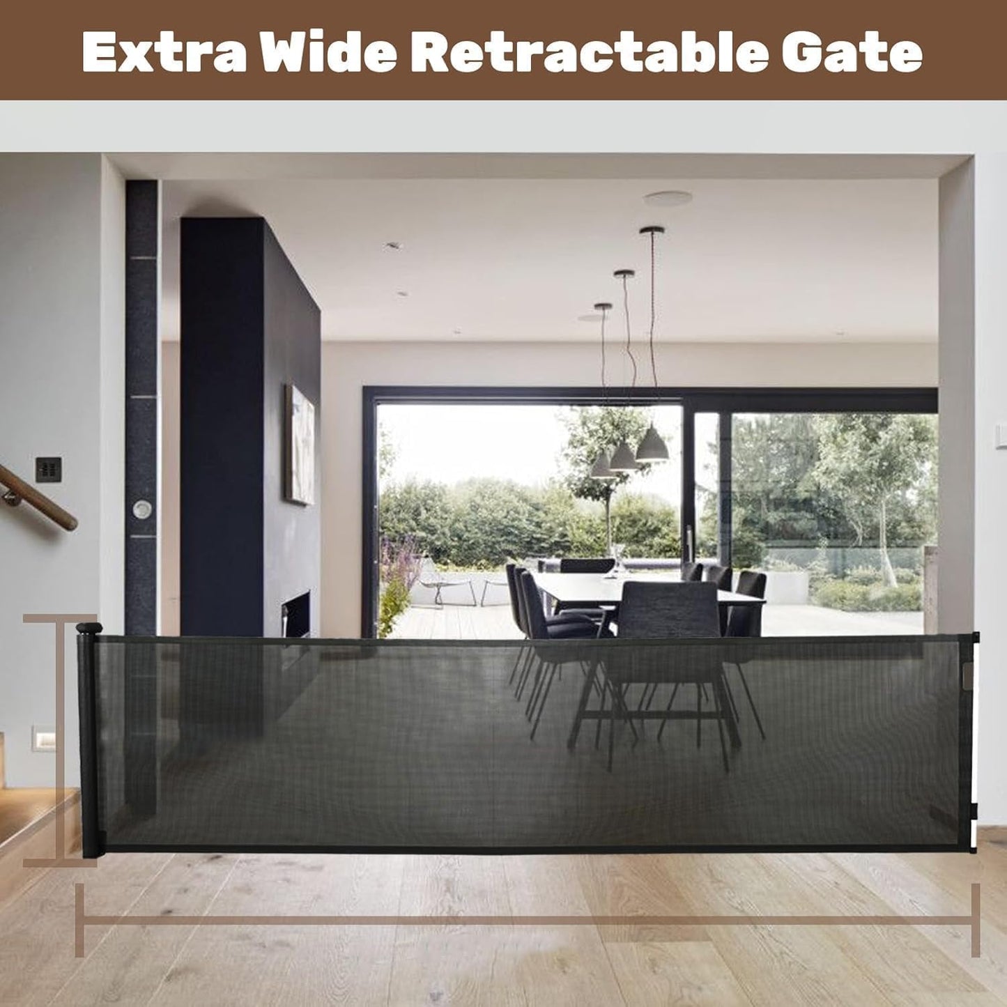 Retractable mesh child safety gate with self-closing mechanism – Kivora