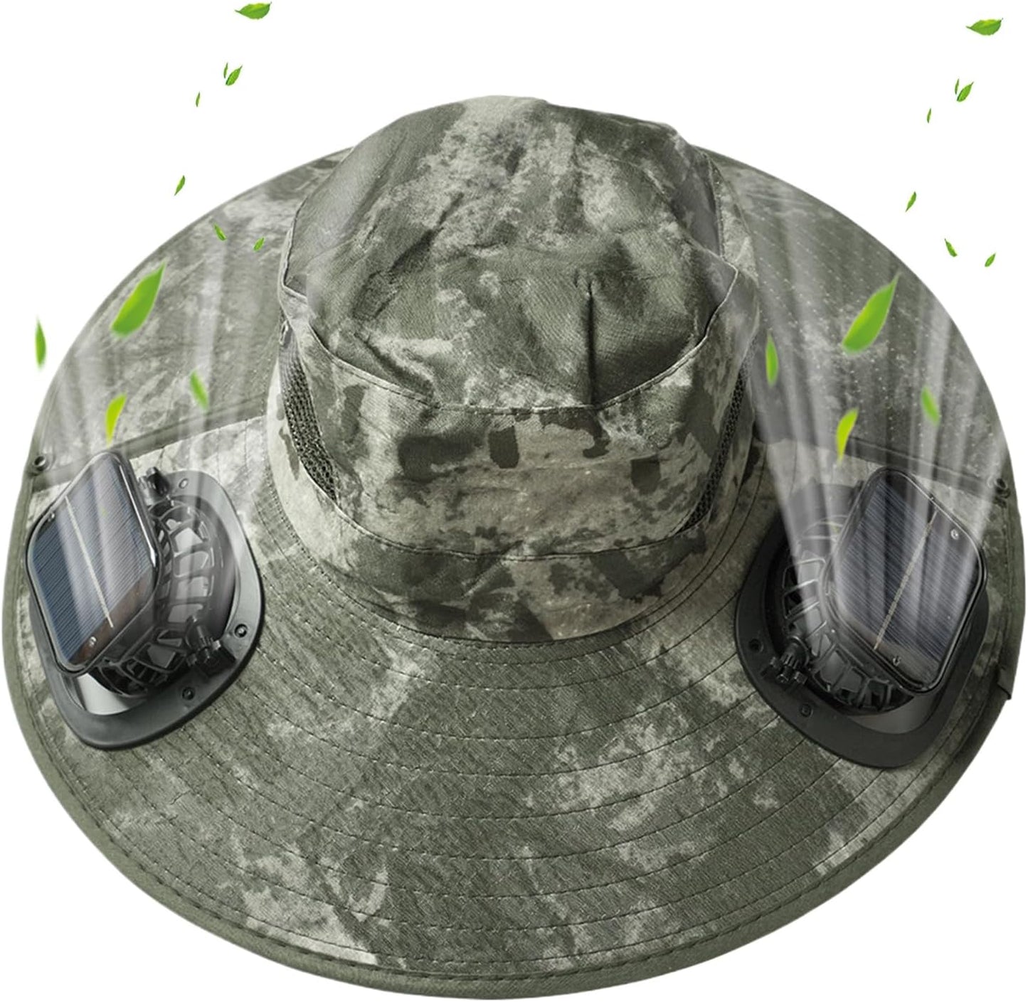 Solar-powered fan cooling hat with UV protection – Solvoro
