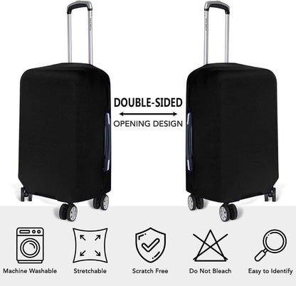 3-piece stretchable suitcase cover set with tear resistance and dust protection