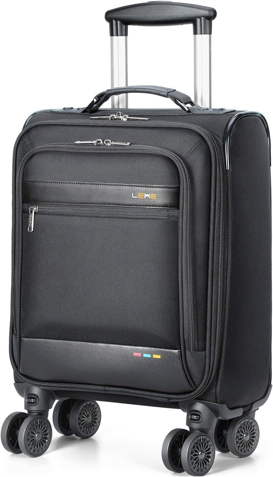 Soft, expandable cabin suitcase with wheels – lightweight & airline-approved