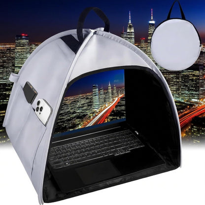 Laptop sunshade – Foldable anti‑glare privacy tent for 13–16‑inch devices – Travory