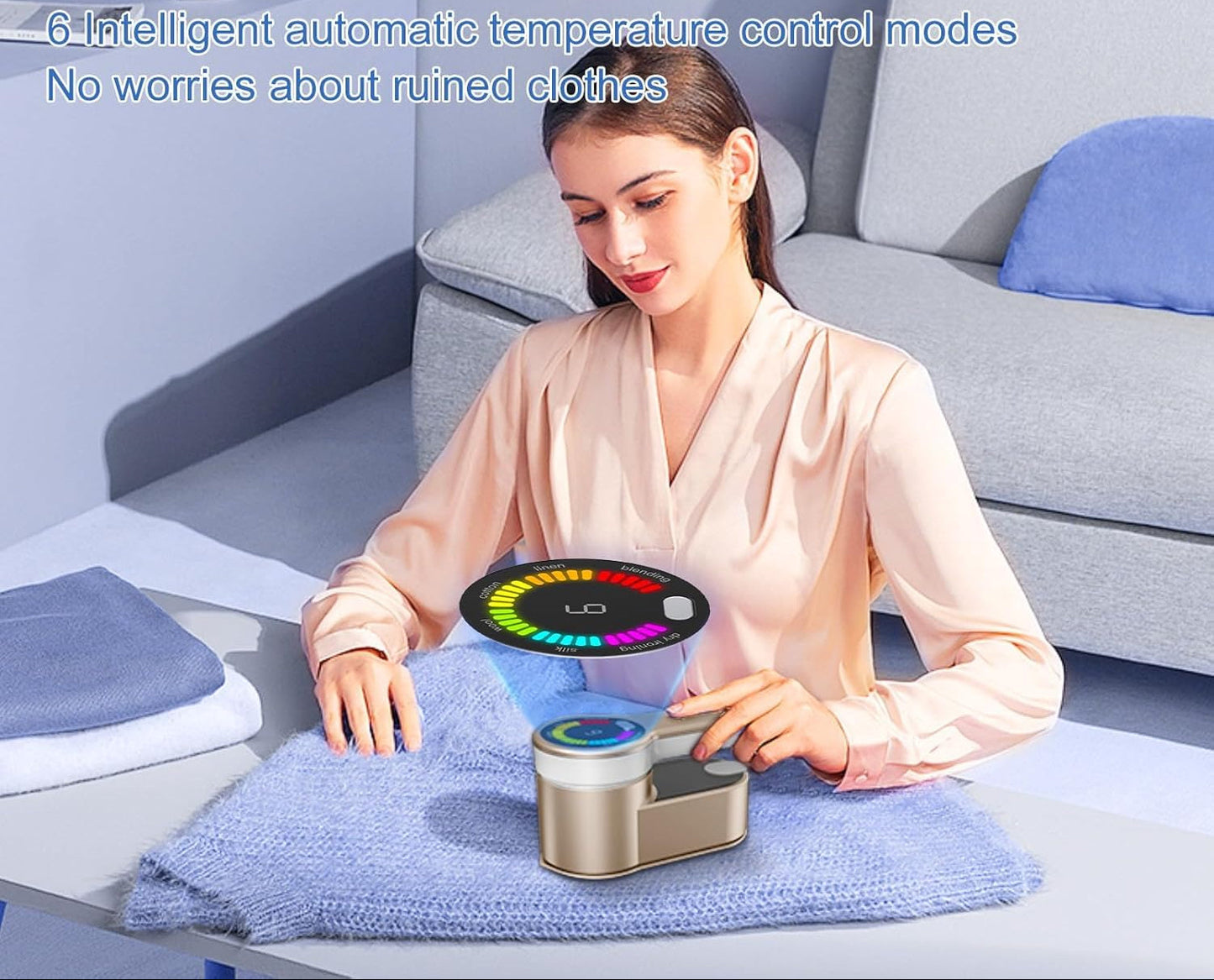 Portable travel steam iron, 1,200 W, with 6 modes and AU plug