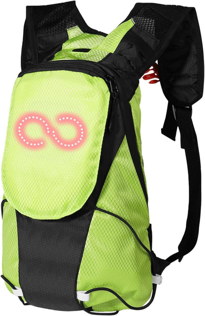LED motorbike rucksack – illuminated safety bag for outdoor and night rides – Lumaro