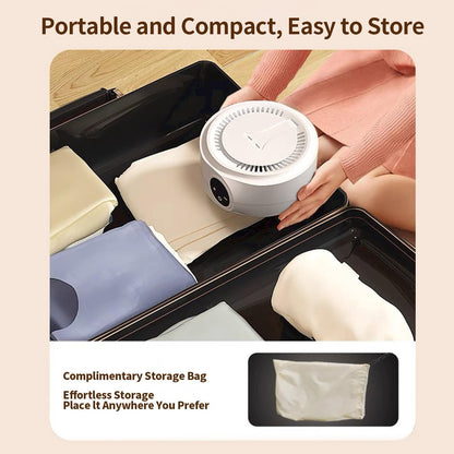 Portable clothes dryer with foldable bag for small spaces