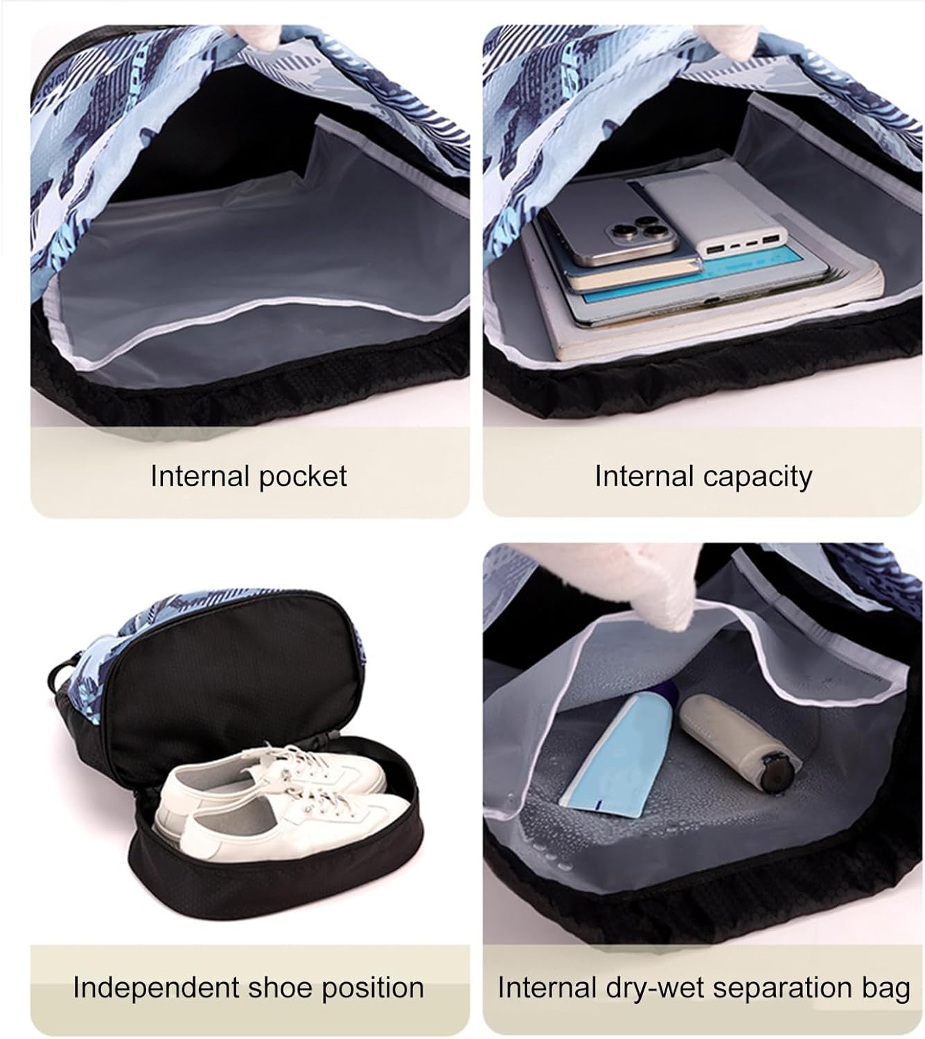 Portable sports bag with shoe compartment – Trivora