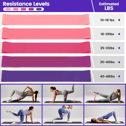 9-piece Pilates set for home use with ring, ball, resistance bands and non-slip socks