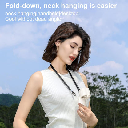 Portable, foldable hand-held fan with LED display, 100 speed settings